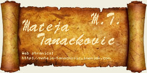 Mateja Tanacković vizit kartica